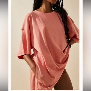 Free People Essential Extreme Tee Mini, Strawberry Cola, Size L